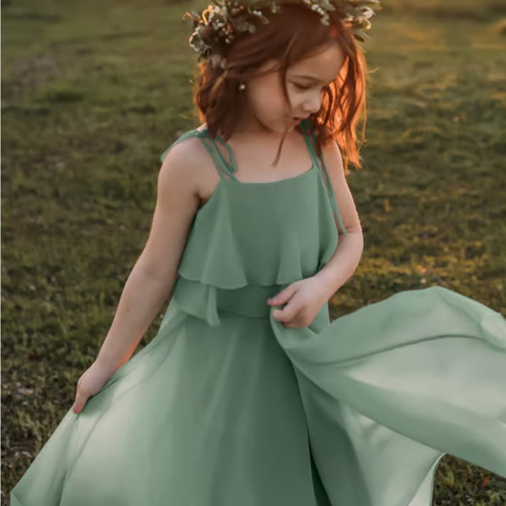 Elegant Green Kids Dress